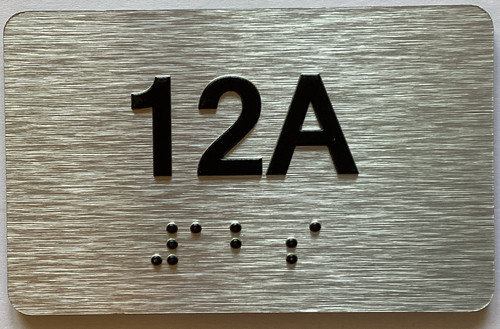 Apartment Number unit 12A Sign