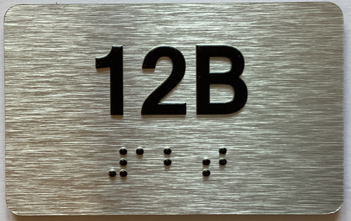 Apartment Number unit 12B Sign