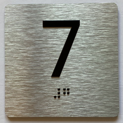 Elevator Floor Number / Elevator Jamb Plate 7 Sign