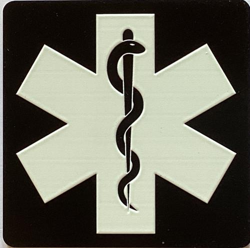 Elevator Jamb Plate STAR OF LIFE Sign