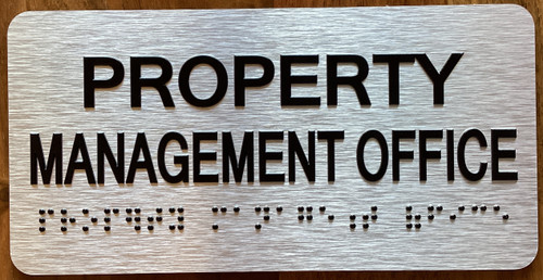 Property Management Office Sign with Raised Letters & Grade 2 Sign