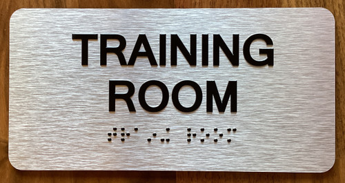 Training Room Sign with Raised Letters & Grade 2 Sign