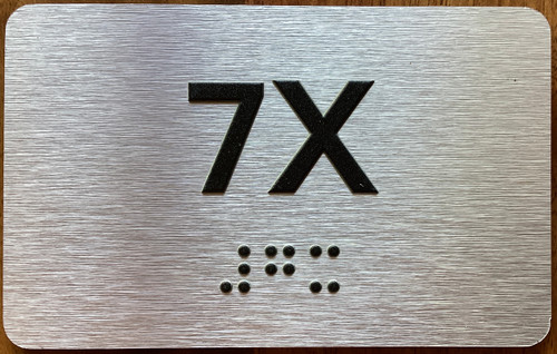 Apartment Number 7X Sign