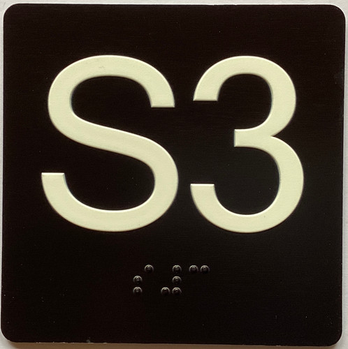 S3 Sign with Raised Letters Safety Sign