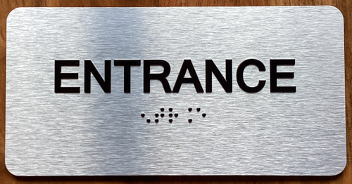 Entrance With Sign with Raised Letters Sign