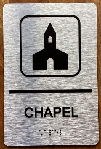 Chapel With Sign with Raised Letters Sign