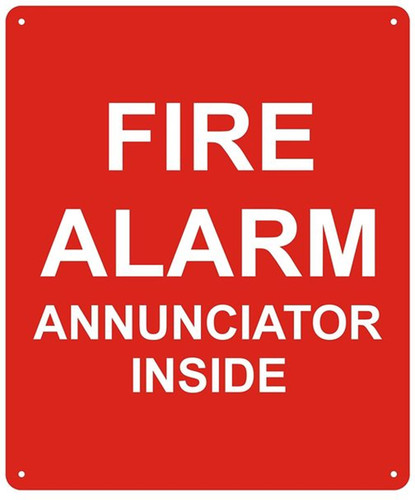 FIRE Alarm Annunciator Inside Sign -