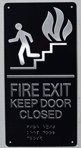 FIRE EXIT Keep Door Closed Sign- FIRE EXIT Keep Door Closed Sign-