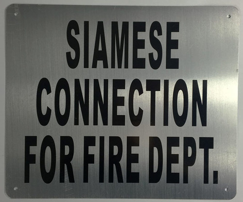 Siamese Connection for FIRE DEPT Sign Siamese Connection for FIRE DEPT Sign