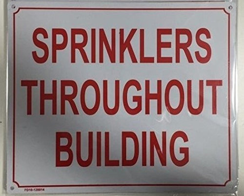 Sprinkler Throughout The Building Sign Sprinkler Throughout The Building Sign