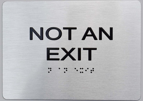 NOT an EXIT Sign-Braille Sign with Raised Tactile Graphics and Letters - NOT an EXIT Sign-Braille Sign with Raised Tactile Graphics and Letters -