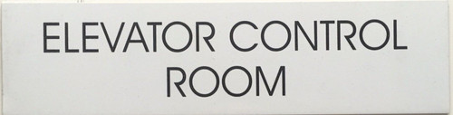 ELEVATOR CONTROL ROOM SIGN