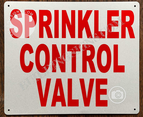 Sprinkler control valve Sign