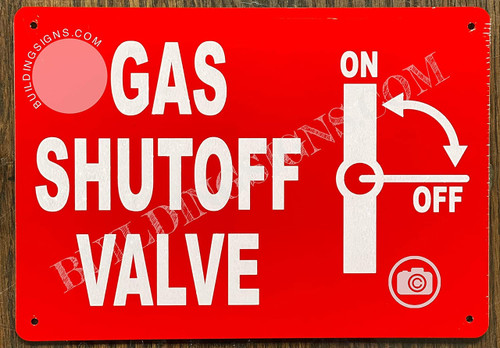 Gas Shutoff Valve with Symbol Gas Shutoff Valve with Symbol