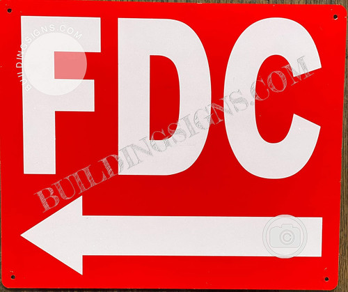 FDC Left Sign -FDC Left Arrow Sign