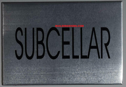 SUBCELLAR floor number sign SUBCELLAR floor number sign
