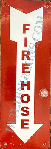 fire Hose Sign Arrow Down fire Hose Sign Arrow Down