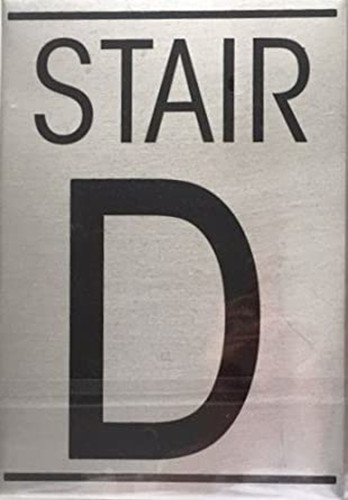 STAIR D sign STAIR D sign