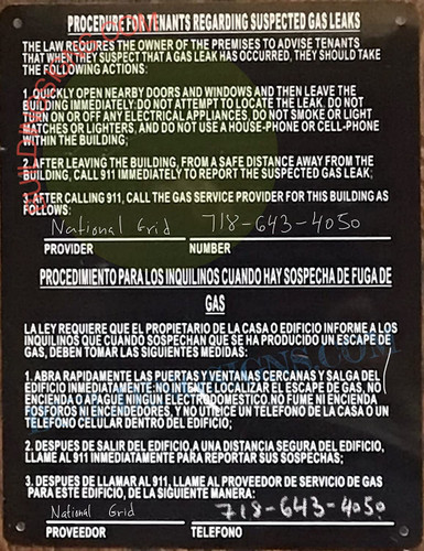 HPD Gas leak notice HPD Gas leak notice