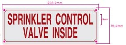 Sprinkler Control Valve Inside Sign Sprinkler Control Valve Inside Sign