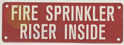 FIRE Sprinkler Riser Inside Sign