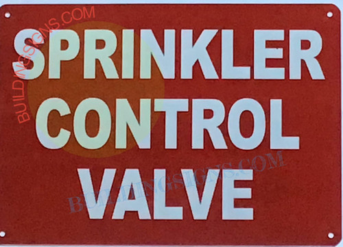 Sprinkler Control Valve Sign