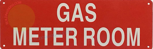Gas Meter Room Sign Gas Meter Room Sign
