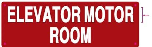 Elevator Motor Room Sign