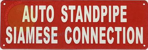 Automatic Standpipe Siamese Connection Sign Automatic Standpipe Siamese Connection Sign