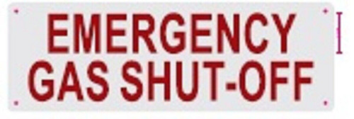EMERGENCY GAS SHUT OFF EMERGENCY GAS SHUT OFF