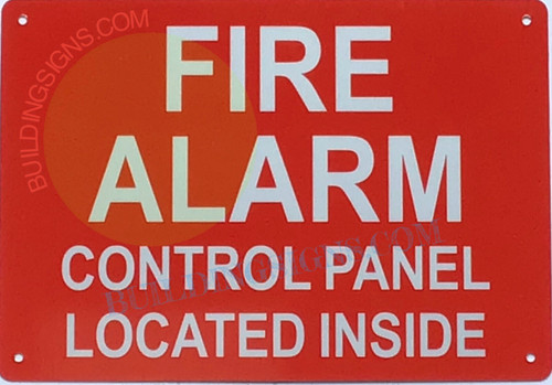 FIRE ALARM Control Panel Located SIGN FIRE ALARM Control Panel Located SIGN