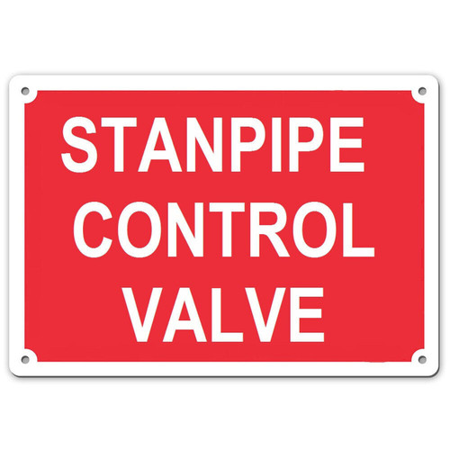 STANDPIPE CONTROL VALVE SIGN STANDPIPE CONTROL VALVE SIGN