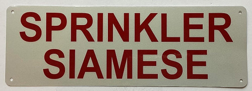 SPRINKLER SIAMESE Sign SPRINKLER SIAMESE Sign