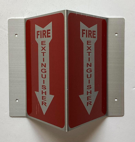 Corridor Fire extinguisher sign-Fire extinguisher Hallway sign