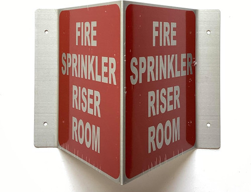 Corridor Fire sprinkler riser room sign-Fire sprinkler riser room Hallway sign