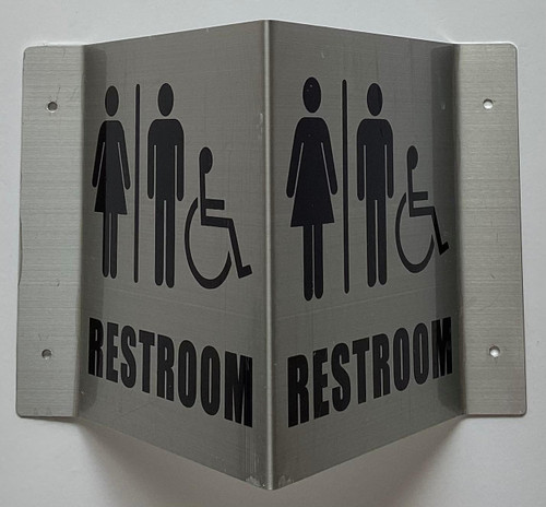 Corridor Restroom accessible -Restroom accessible Hallway Hpd Sign