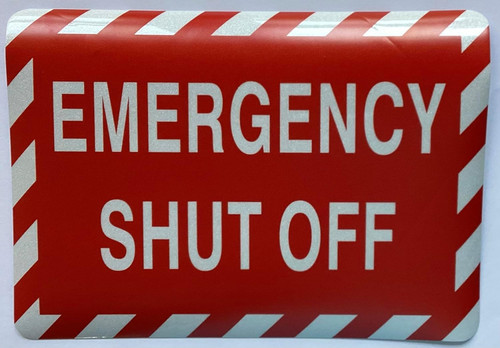 EMERGENCY SHUT-OFF Decal/STICKER