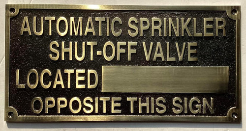 Cast Aluminum Sign - cast bronze color/cast brass color