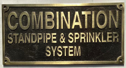 Cast Aluminum Sign - cast bronze color/cast brass color