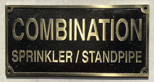 Cast Aluminum Sign - cast bronze color/cast brass color