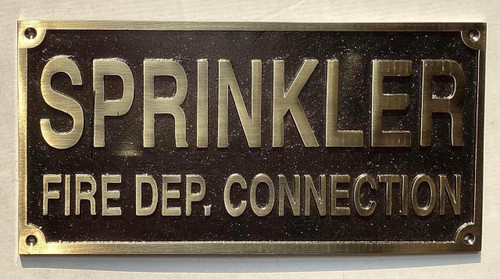 Cast Aluminum Sign - cast bronze color/cast brass color