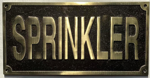 Cast Aluminum Sign - cast bronze color/cast brass color