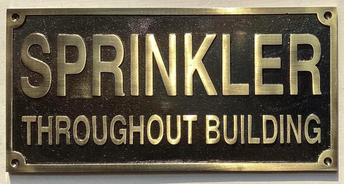 Cast Aluminum Sign - cast bronze color/cast brass color
