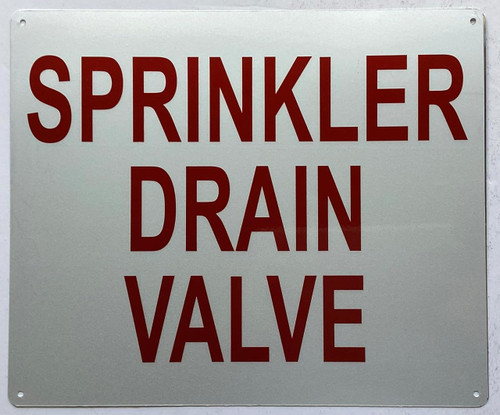 SPRINKLER DRAIN VALVE SIGN