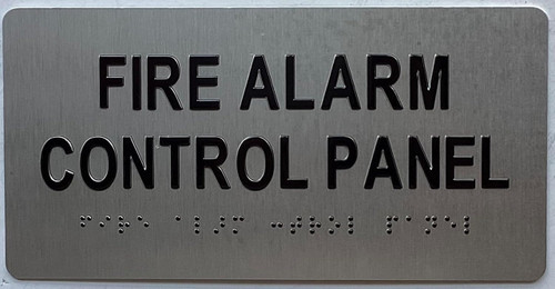 FIRE ALARM CONTROL PANEL sign Raised letters & Grade 2 Braille - Includes Red Adhesive pad for Easy Installation FIRE ALARM CONTROL PANEL sign Raised letters & Grade 2 Braille - Includes Red Adhesive pad for Easy Installation