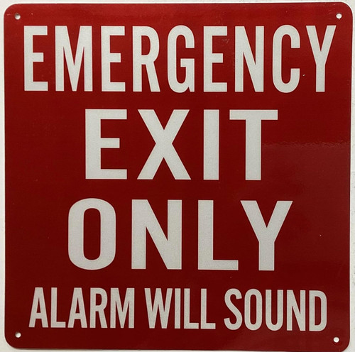 Emergency exit only SIGN