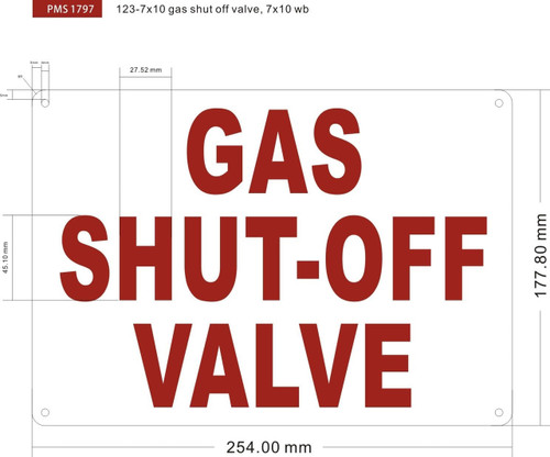Gas Shut-Off Valve Sign