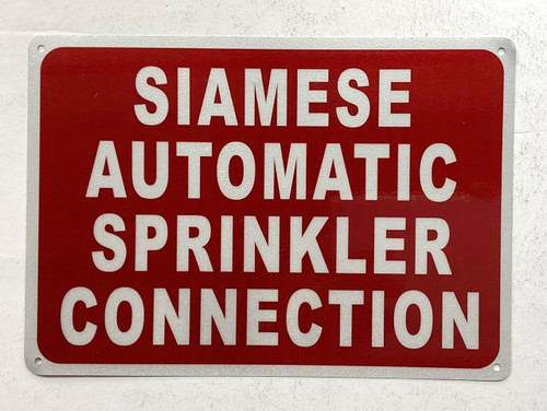 Siamese Automatic Sprinkler Connection sign