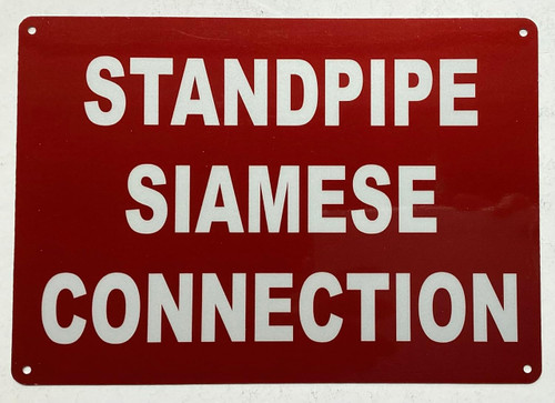 Standpipe siamese connection sign Standpipe siamese connection sign