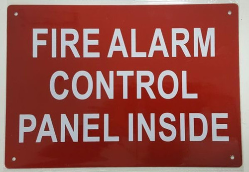 FIRE ALARM CONTROL PANEL INSIDE SIGN - FACP INSIDE FIRE ALARM CONTROL PANEL INSIDE SIGN - FACP INSIDE